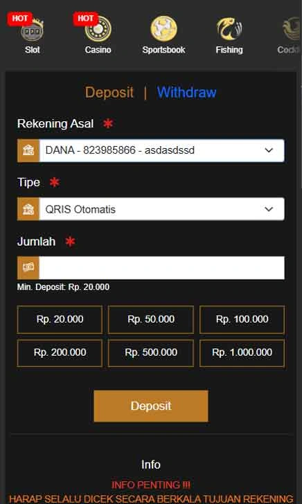 cara deposit Idagame Slot Fresh Fix
